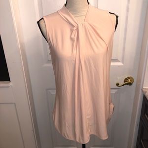 Tahari sleeveless top pink Small